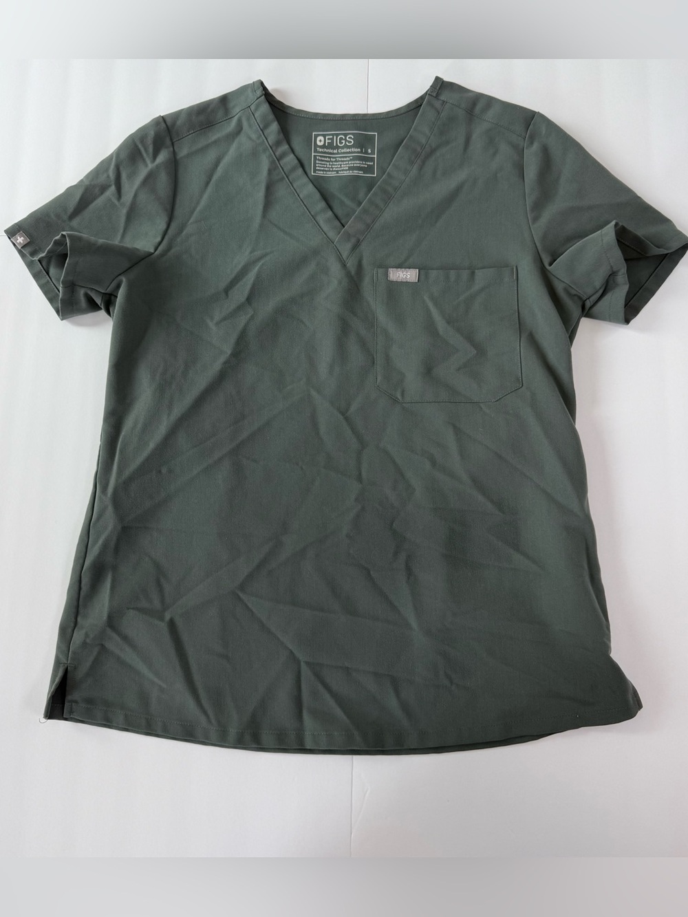 Figs Gray Women's V-Neck Top